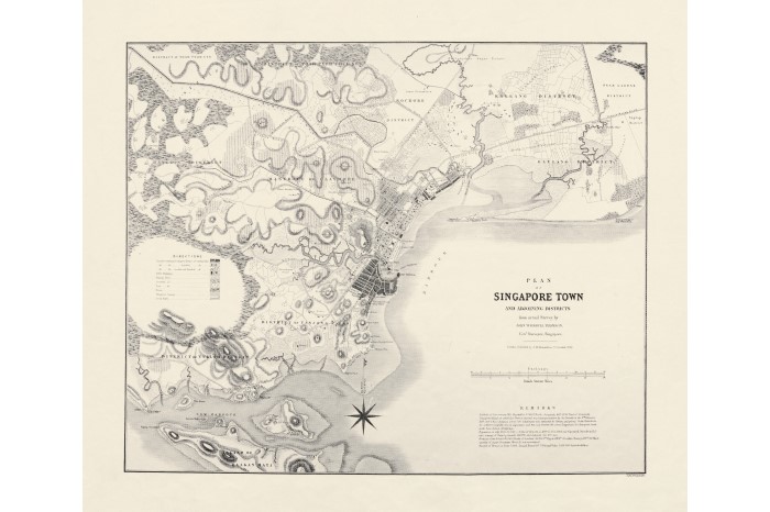 <strong>Survey Plan of Singapore Town and adjoining districts, 1844</strong><br>
<em>Survey Department, Singapore, courtesy of National Archives of Singapore </em>